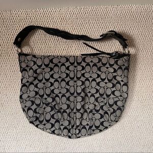 Coach Black/ grey Signature Hobo